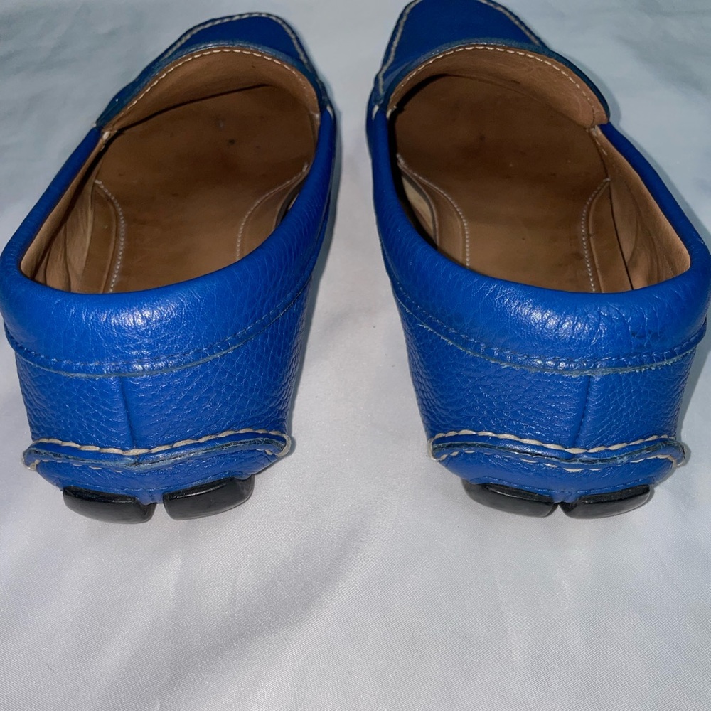 Prada Mens Blue Leather Loafer Sz 8 - Picture 3 of 4